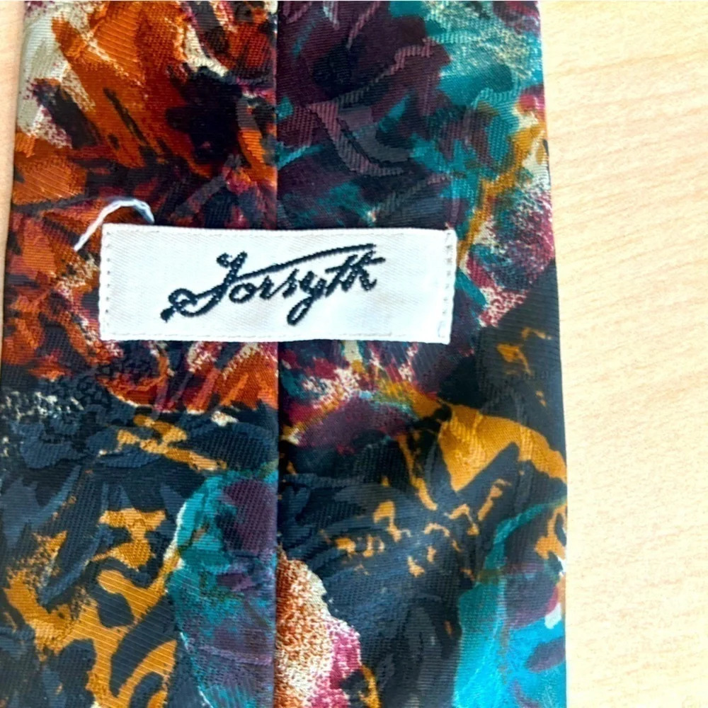 Vintage bright floral “Forsyth” tie - Picture 3 of 4